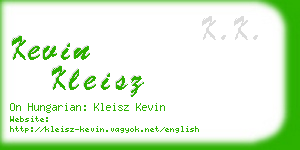 kevin kleisz business card